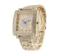 Biggie Bling-ed Out Easy Reader - Numeri arabi sul quadrante quadrato unisex - perfetto per uomini e donne che vogliono essere sul punto con orologi Hip Hop - ST10246G