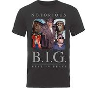 Biggie Smalls Notorious B.I.G. Collage Cigar autorizzato Uomo maglietta
