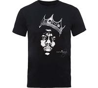Rock Off Trade T-shirt Biggie Smalls Unisex Nera Stampa Crown Face Taglia L