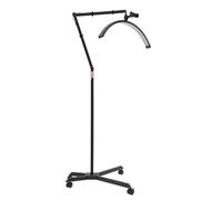Biggittig Lampada Estetica Professionale Lampada Mezza Luna Ungleria 36W Altezza Regolabile Lampade Estensione Ciglia Lampada Da terra Con Rotelle,Per Salone Di Bellezza, Negozio Di Manicure, Casa