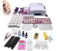 Biggittig Set di base professionale in gel UV, con fresa e lampada per unghie, gel UV, ideale per principianti, per unghie costiere e principianti