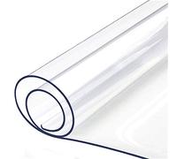 BigHala Tovaglia protettiva in plastica trasparente, spessa e lavabile, in PVC e vinile, per mobili, copertura protettiva per scrivania, impermeabile, per tavolo da pranzo, 71 x 91 cm