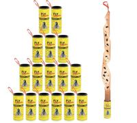 Bighan 16 Pezzi Strisce di Carta Antimosche, Rotoli di Carta Antimosche Nastro antimosche Trappole adesive Appese Trappole per Zanzare Insetti Cattura Mosche