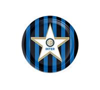 Générique - BIGIEMME SRL 8 Piatti piccoli in cartone Inter, 18 cm, blu, taglia unica
