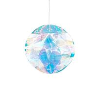 BIGIEMME SRL Sfera da appendere Origami Diamante iridescente 20 cm - Blu