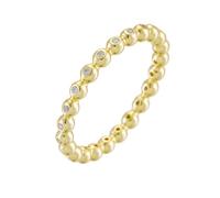 Bigiotteria anelli alla moda, anello celebrità migliore amica, grana con taglio rotondo, moissanite 9 K, oro giallo giallo 52 (16,6)