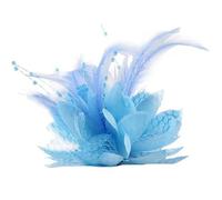 Bigiotteria da sposa Testa da sposa Corpetto di fiori Copricapo di piume Forcina da sposa Copricapo per capelli da sposa Accessori per capelli per adulti-Lago Blu.