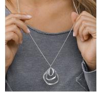 BIGIOTTERIA DONNA VESTOPAZZO LO53071 PLACCATA ARGENTO COLLANA PENDENTE OVALI