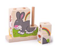 Bigjigs Baby cubi in legno ad incastro animaletti