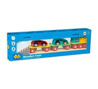 Bigjigs Binario - Auto Caricatore Legno Bambini Giocattolo IN Legno per Età 3+
