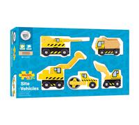 Bigjigs Binario - Sito Veicoli Bambini Legno Costruzione Set Gioco Invecchiato