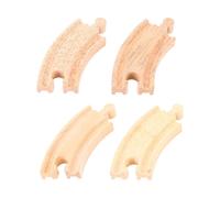 BIGJIGS RAIL curve brevi per ferrovia in legno, 4 pz