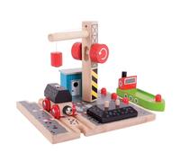 Bigjigs Rail Darsena del carbone con gru