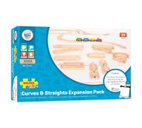 Bigjigs Rail Dritti E Curve Espansione Pista 24 Pezzi Giocattoli In Legno