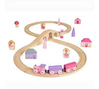 Pista di Treno in Legno a Forma di Otto per Principesse - 35 Pezzi