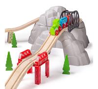 Bigjigs Rail Rocky Mountain Wooden Train Track Expansion Pack - 12 Piece Bigjigs