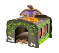 Bigjigs Rail T-Rex Dinosaur Train Tunnel Wooden Train Track Accessories - Bigjig