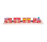 Treno dei Pompieri Bigjigs Rail con 3 Binari