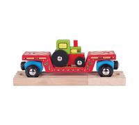 Bigjigs Rail vagone con trattore e due binari