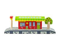Bigjigs Rail Village Station - Station for Wooden Train Set, Quality Bigjigs Tra