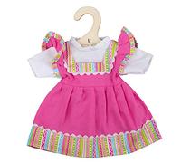 Bigjigs Toys Abito rosa con bordo a righe (per bambole di taglia grande) - Solo per bambole Big Jigs