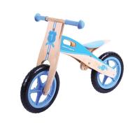 Bigjigs Toys bicicletta senza pedali in legno blu