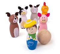 Set da bowling in legno Bigjigs Toys Fattoria