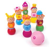 Bigjigs Toys birilli in legno a tema fate