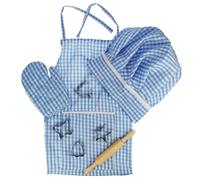 Bigjigs Toys Chef Outfit Set (Blue) with Baking Accessories