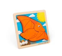 Bigjigs Toys Chunky Lift Out Pterodactyl | Puzzle per bambini con 5 pezzi | Puzzle in legno per bambini | Giocattoli dinosauro per ragazzi e ragazze | Primo puzzle per bambini di 10+ mesi | Regali