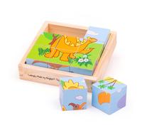 Bigjigs Toys Dinosaur kubus puzzel
