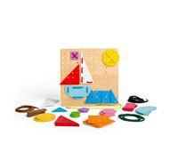 BIGJIGS TOYS gioco da infilare in legno - forme geometriche
