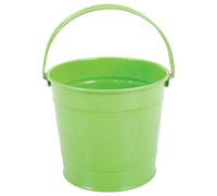 Bigjigs Toys Green Children's Bucket - Steel Garden & Beach Bucket with Riveted