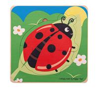 Bigjigs Toys Inserire i cicli di vita dei puzzle - Coccinella