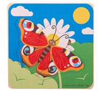 Bigjigs Toys Inserire i cicli di vita dei puzzle - Farfalla