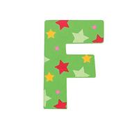 Bigjigs Toys Lettera con stelle F (Verde)