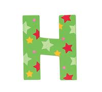 Bigjigs Toys Lettera con stelle H (Verde)