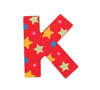 Bigjigs Toys Lettera con Stelle K (Rosso)