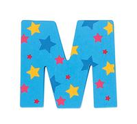 Bigjigs Toys Lettera con stelle M (Azzurro)