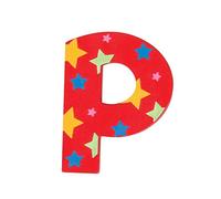 Bigjigs Toys Lettera con stelle P (Rosso)
