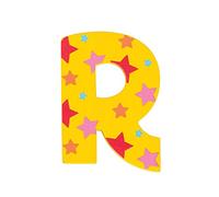 Bigjigs Toys Lettera con stelle R (Giallo)