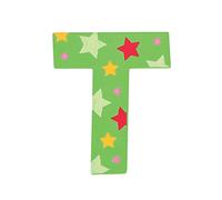 Bigjigs Toys Lettera con stelle T (Verde)