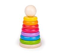 Bigjigs Toys Primo Gioco a impilaggio Arcobaleno
