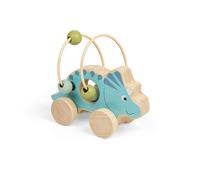 Bigjigs Toys Push Along Triceratops - Dinosauro 2 in 1 con cornice da spingere e