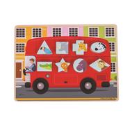 Bigjigs Toys puzzle a incastro autobus con animaletti