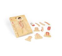 Bigjigs Toys Puzzle con anatomia maschile, set da 26 pezzi di puzzle del corpo u