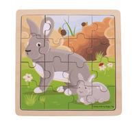Bigjigs Toys puzzle con coniglia e coniglietto