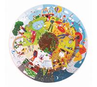 Bigjigs Toys Puzzle da pavimento rotondo Quattro stagioni