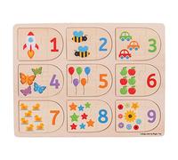 Bigjigs Toys Puzzle di Abbinamento Immagini e Numeri