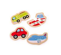 Bigjigs Toys Puzzle di Due Pezzi (Mezzi di Trasporto)